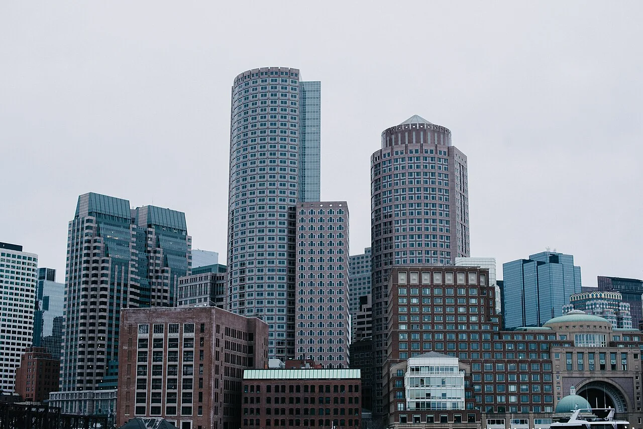 Boston skyline across the water